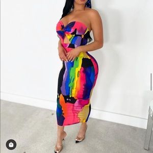 Multi color maxi dress